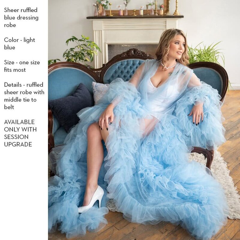 client closet - blue robe