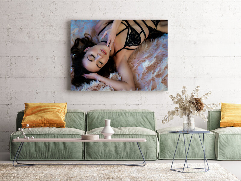 Boudoir wall art so you can always be reminded of how beautiful you are.