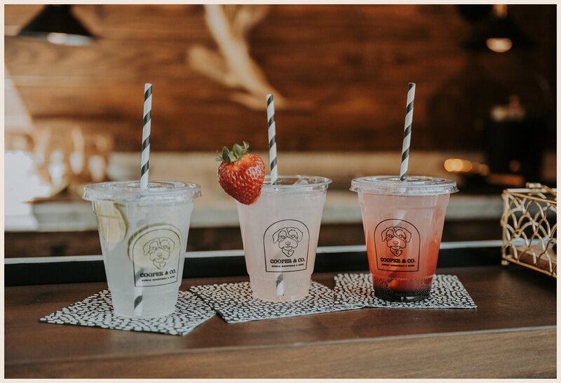 Three mocktails in to go cups