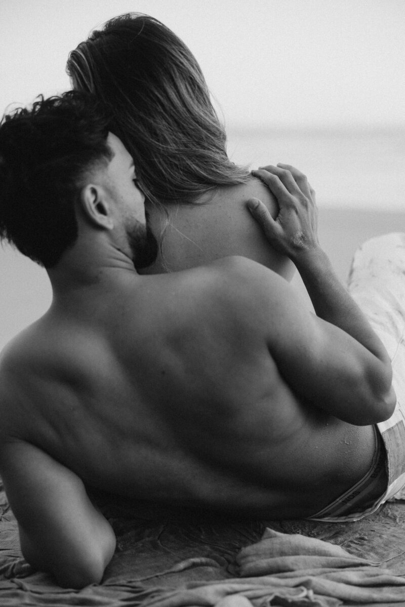 Heartfelt Sunshine Coast storytelling photography session capturing a couple's emotional connection.