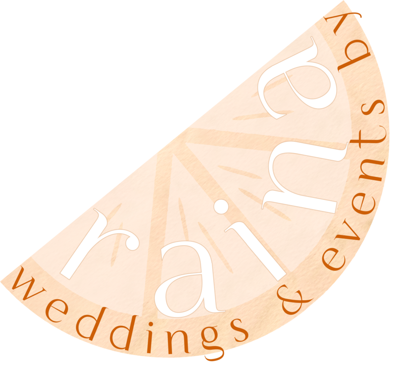 Orange slice logo for a wedding planner