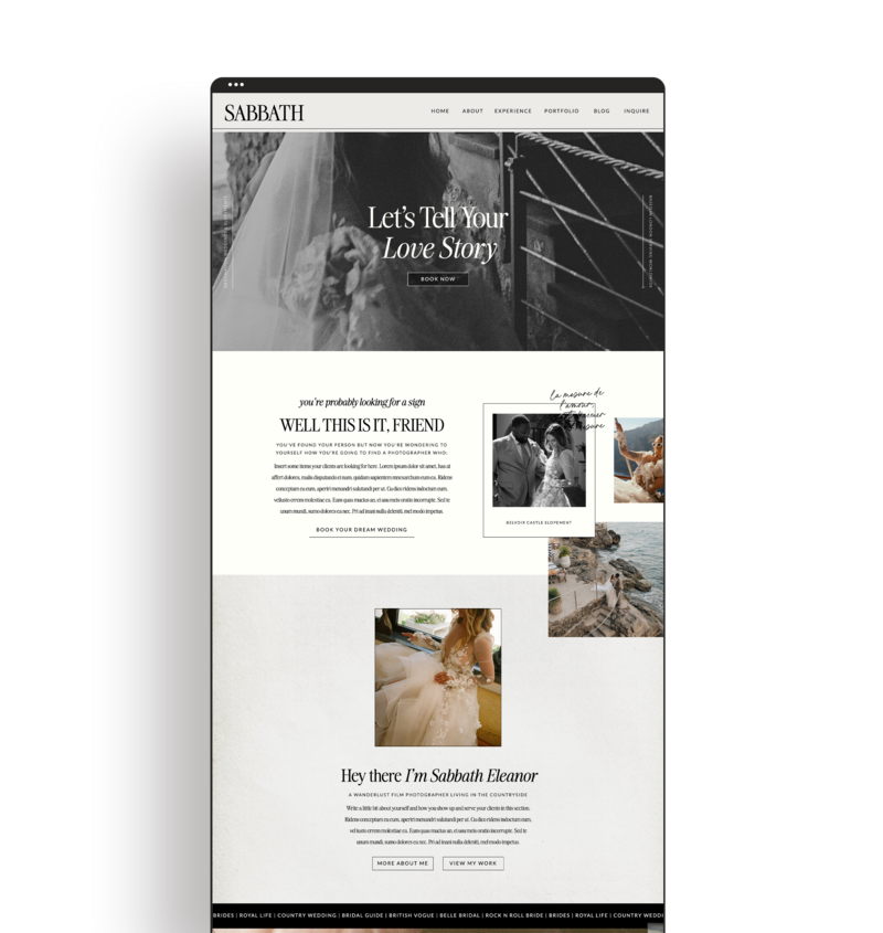 photography website templates