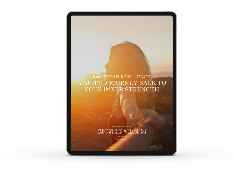 Rooted in resilience course mockup on an iPad.