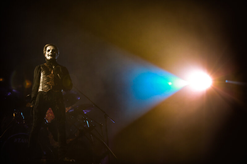 The band Ghost performs a show in Asheville, North Carolina. 