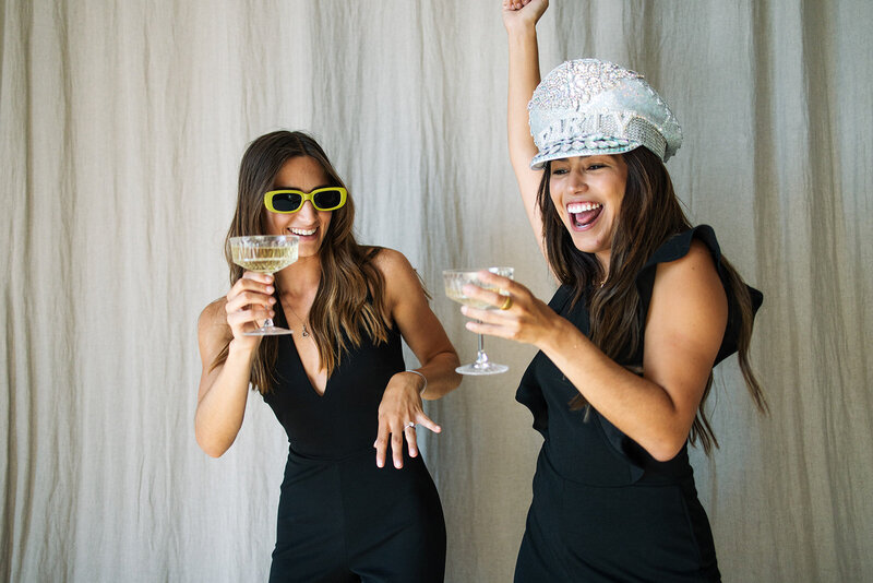 a trendy brand session in a studio in California