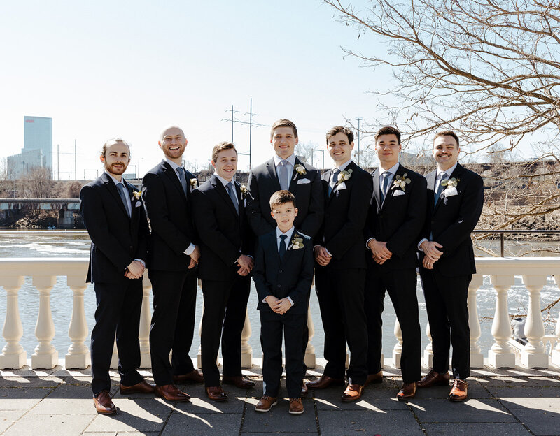 groomsmen at micro wedding in Philadelphia