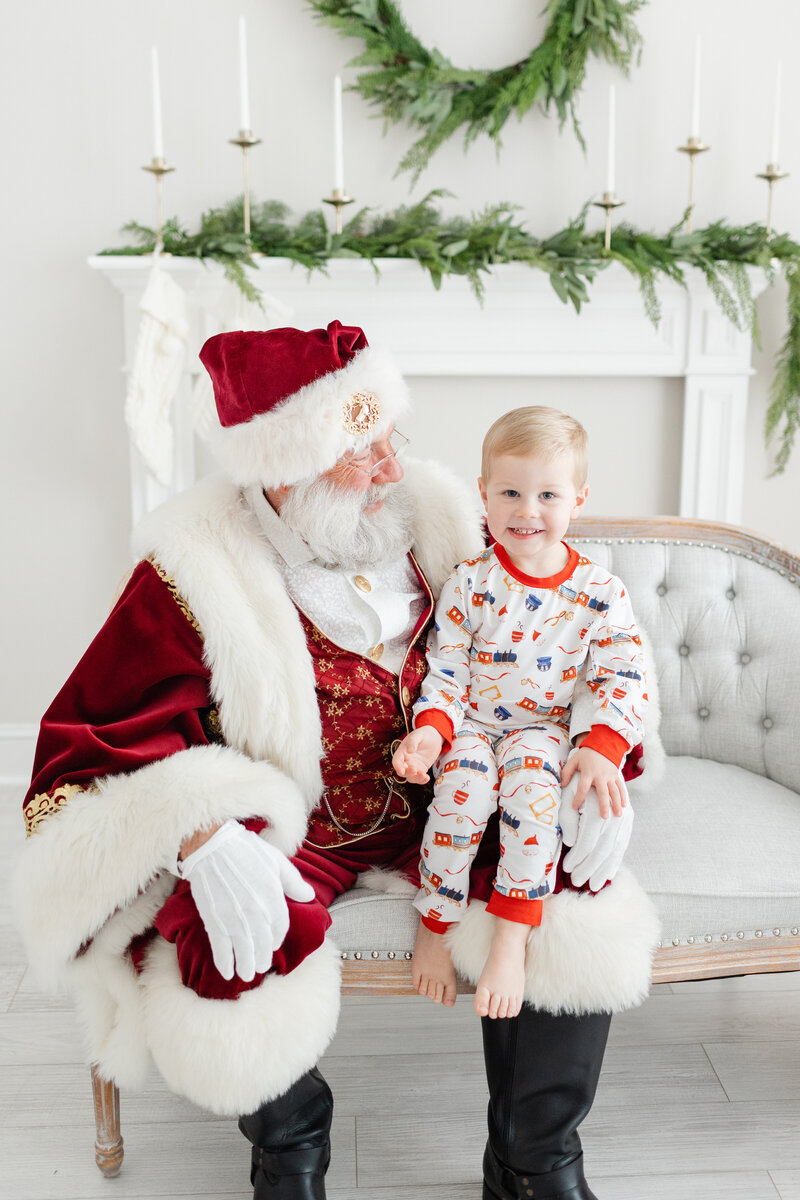 Funny Expression of Santa with kids