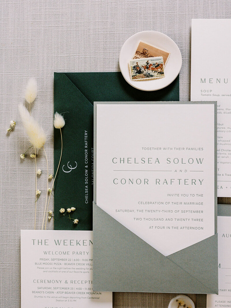Modern Letterpress Pocket Invitation2