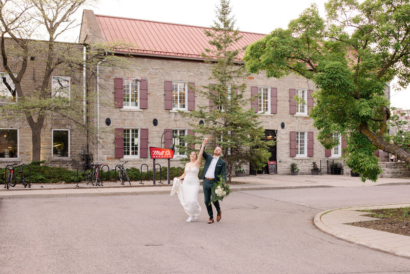 ottawa wedding venues - couple at the NAC just married at the NAC in Ottawa