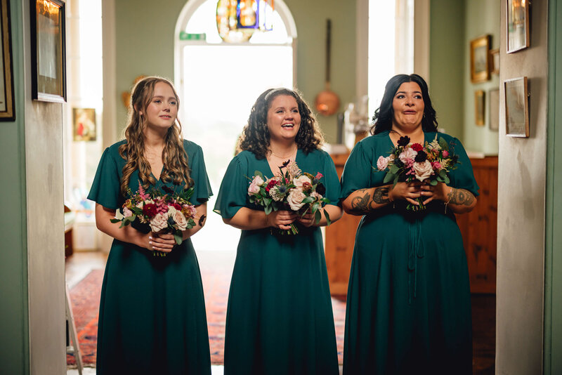 Green Bridesmaids dresses at Homme House