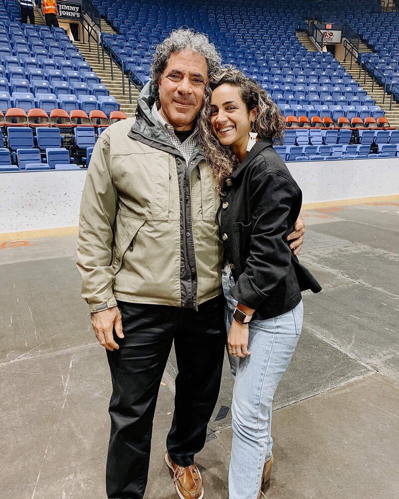 Teresa Wiliams with her father, Harry