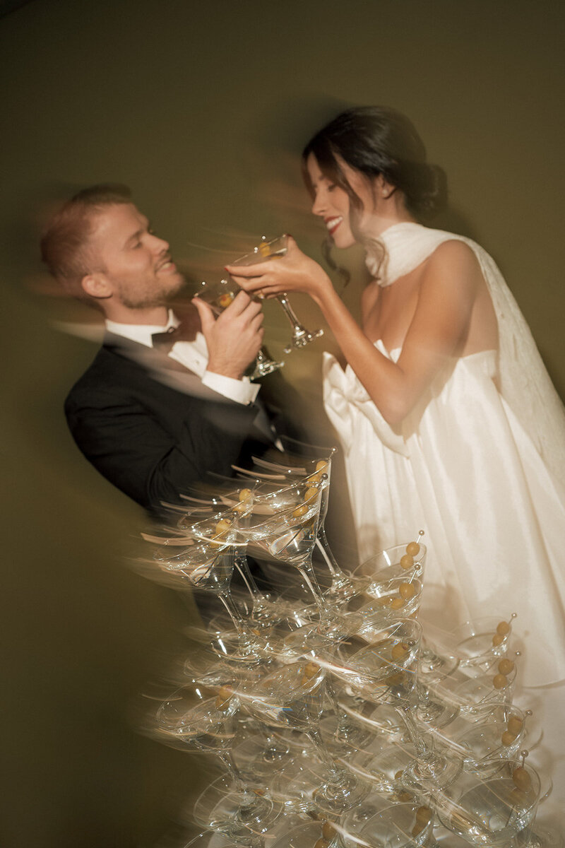 wedding reception champagne toast