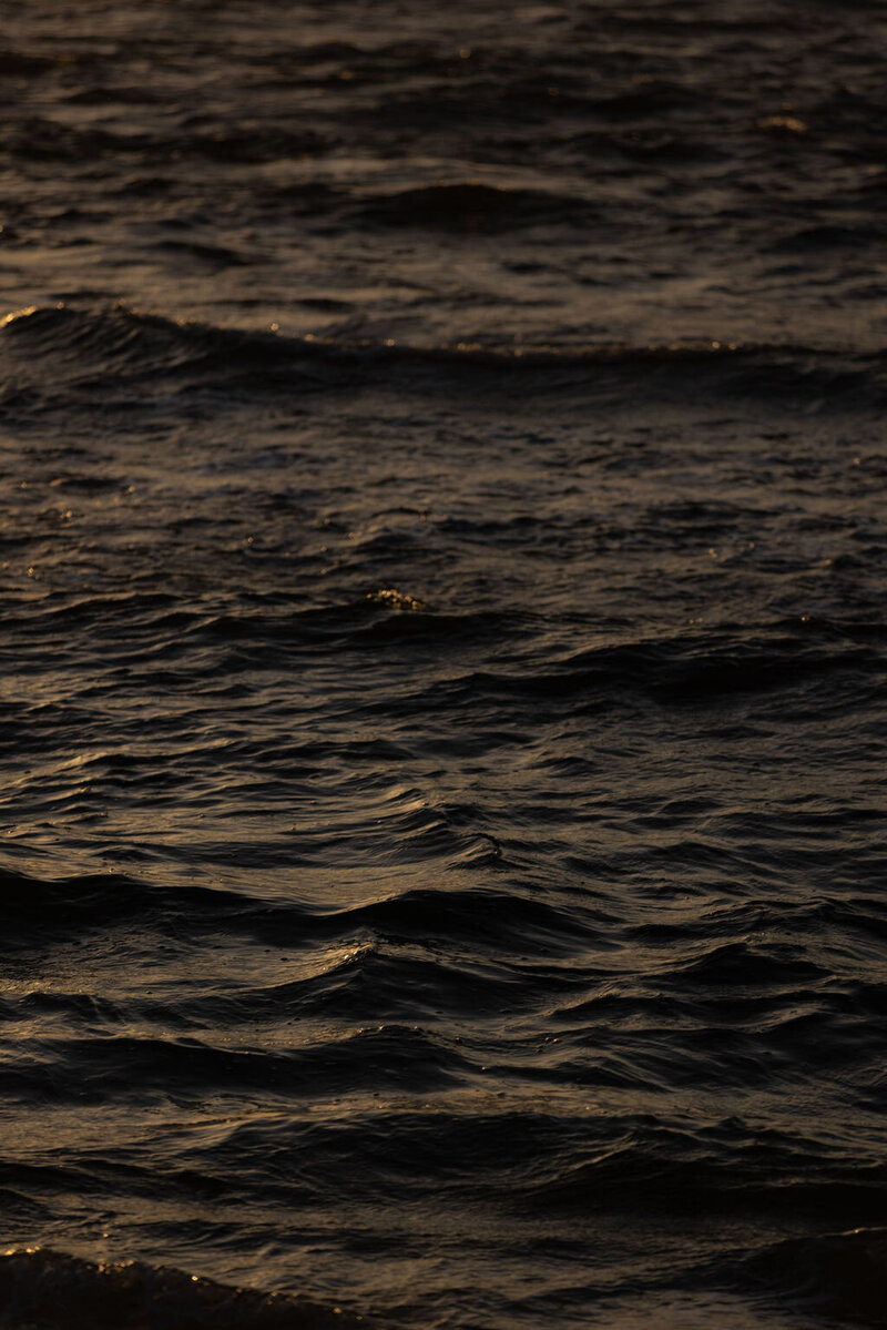 ocean water at dusk