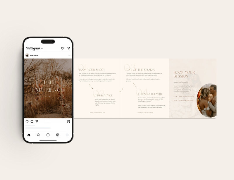 Boho Instagram templates for photographers Honey Seed 11