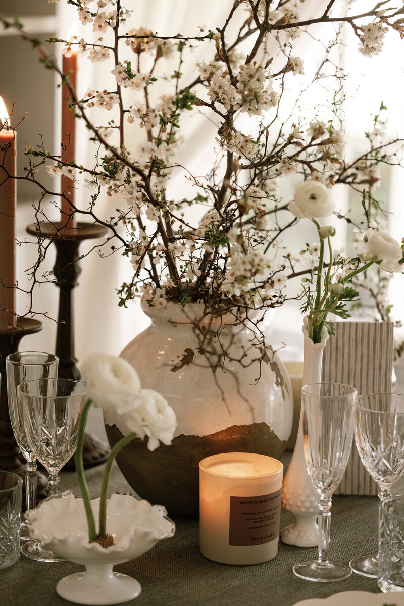 Elegantly Styled pastel floral arrangement for event in Port Fairy