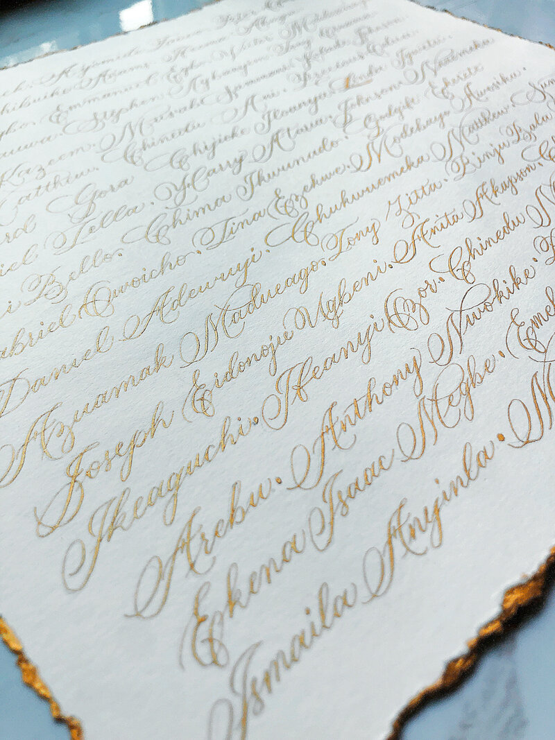 Love Letters and Vows Calligraphy,  Handwritten Calligraphy