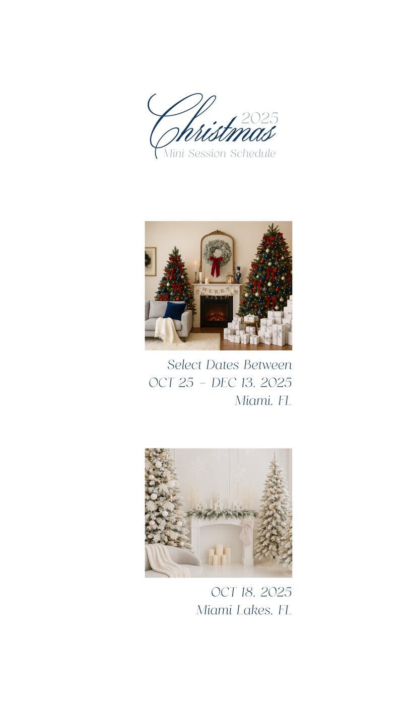White Christmas Mini Sessions in Miami