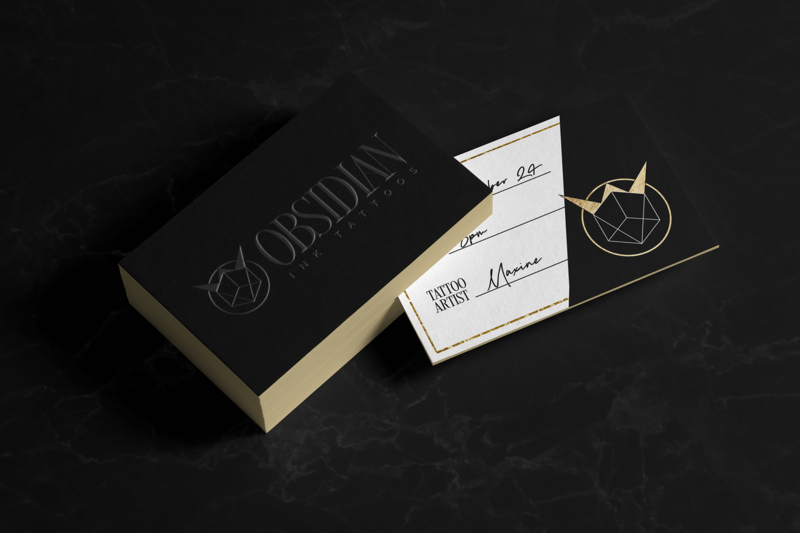 Obsidian Ink Tattoo Appointment Card