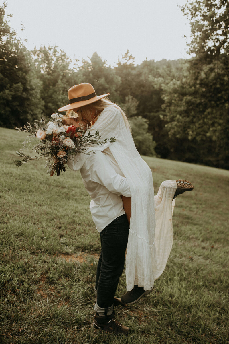 bride and groom portraits at The Great Smoky National Park