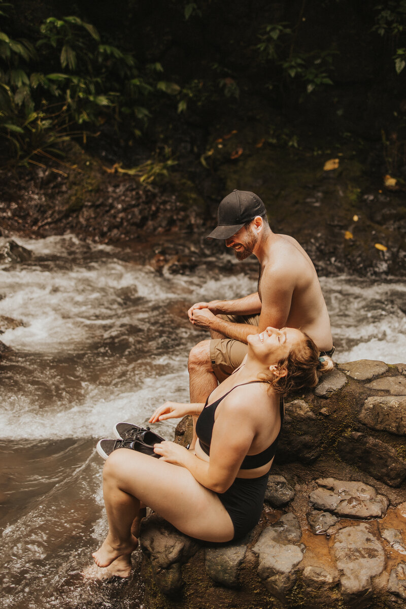 Costa Rica river couple