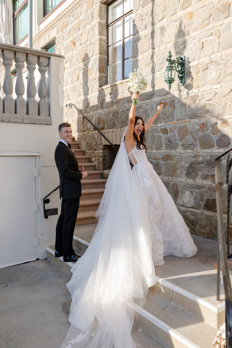 Couple cheering at Bel Air Bay Club