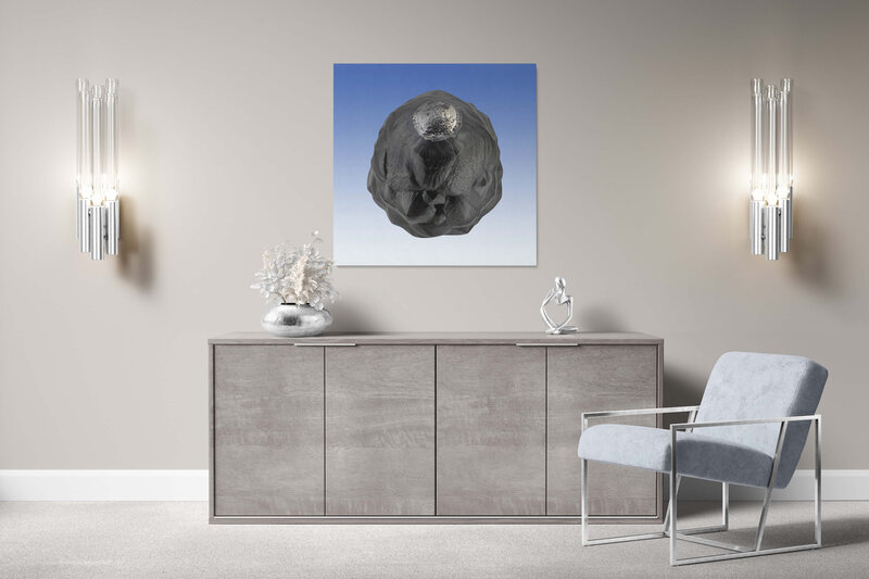Fine Art Canvas featuring Project Stardust micrometeorite NMM 2679 for luxury interior design