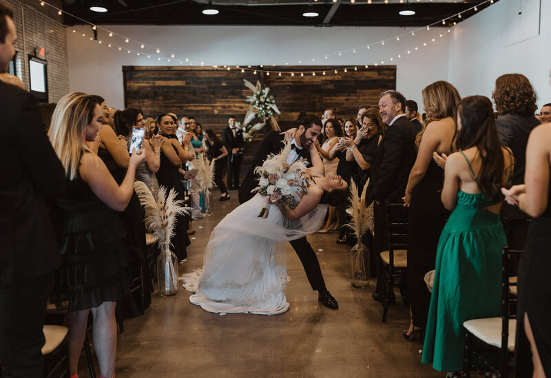 wedding exit down aisle
