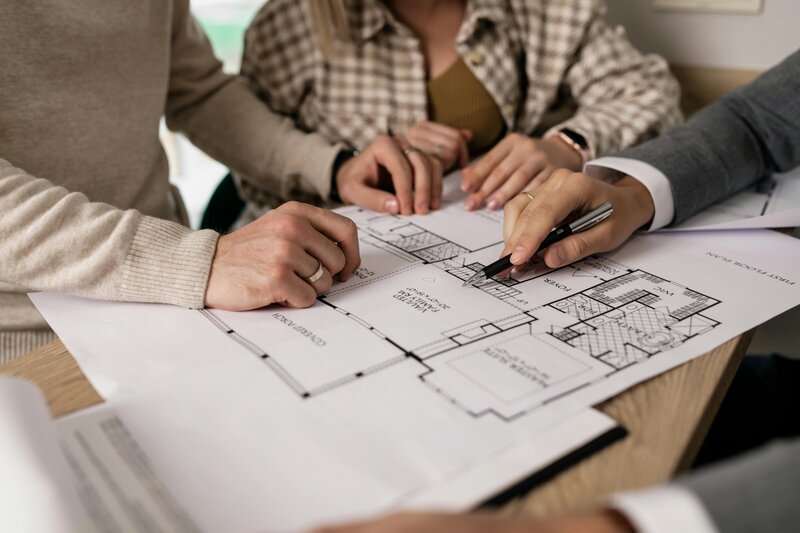 Architect construction plans