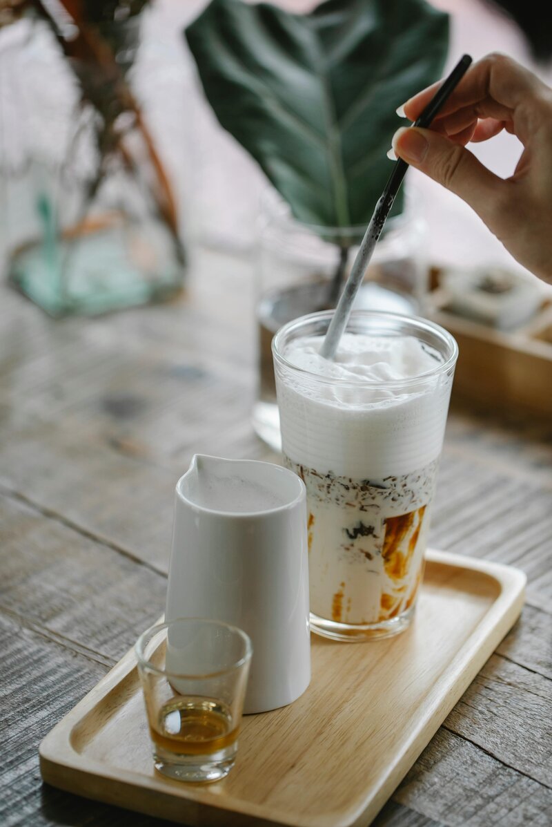 enjoying coffee while b2b saas copywriting