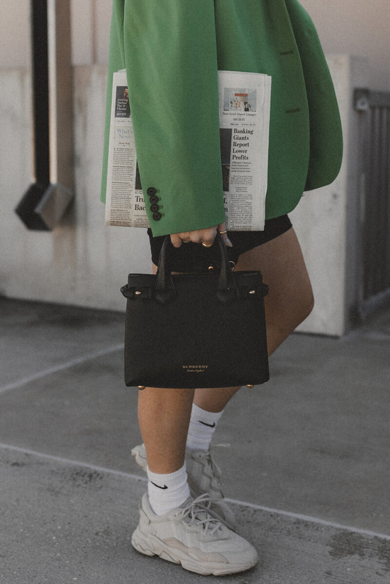 green blazer