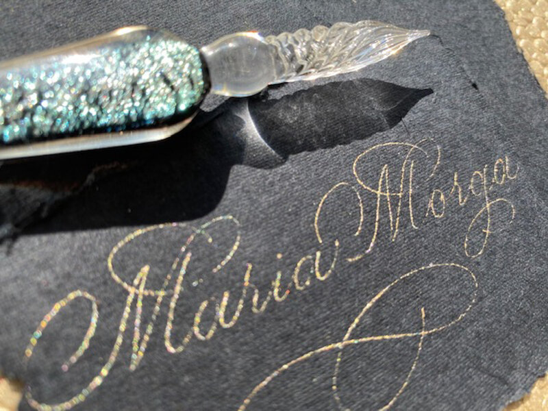 Elegant place card with custom calligraphy in Washington DC