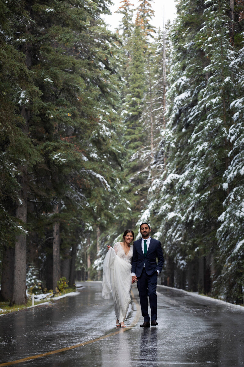 Winter Wedding Photos in Banff