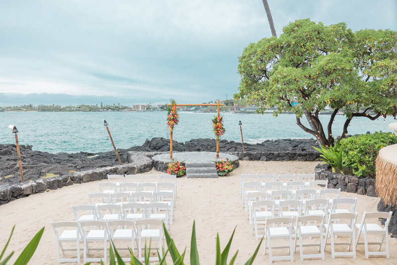 Big Island Wedding venue Package - Royal Kona ceremony alter
