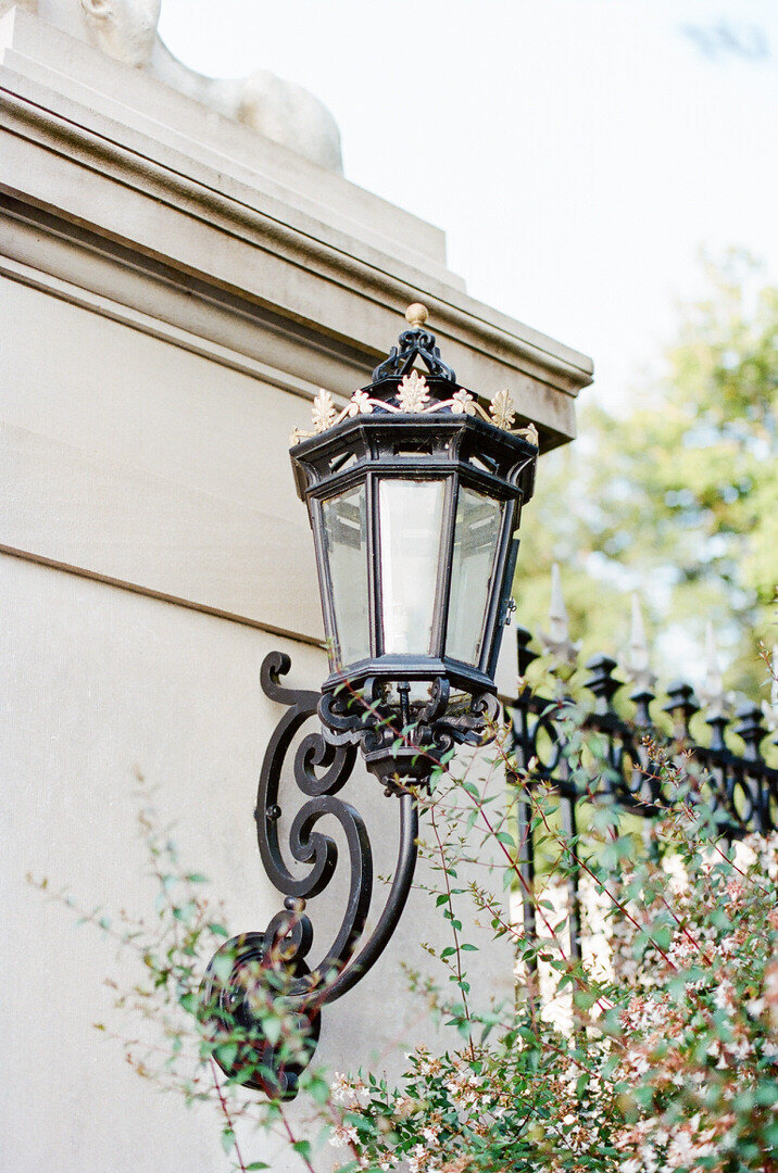 Lantern on Post at Biltmore Estate in Asheville North Carolina