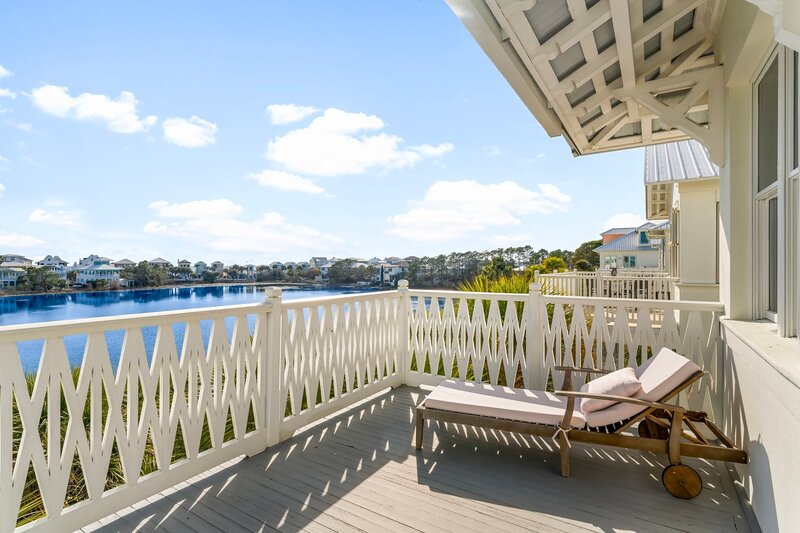 Private Balcony with Lake Views and Lounge Chair - Panama City Beach Vacation Home