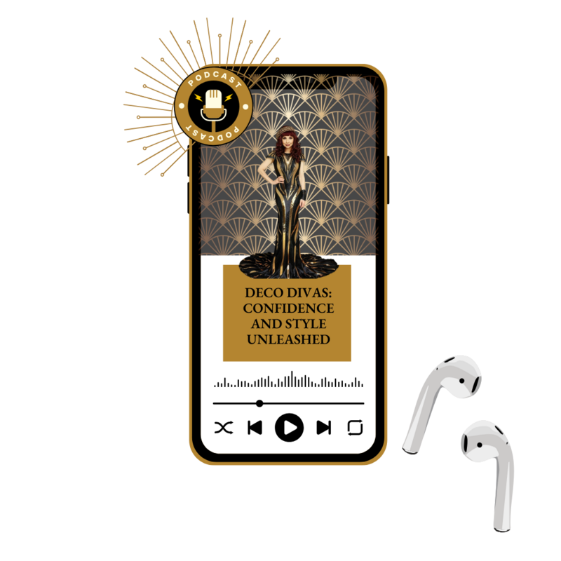 Iphone  Design Elements for Podcast Deco Divas in Star of Art Deco Template