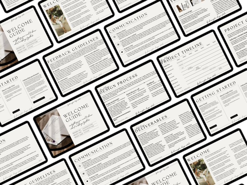 Welcome Guide Template for Designers -  Product Images - Mockup by The Streamlined Creative by Stephanie Taale - Business Coach, Client Experience and Systems Strategist for brand and website designers