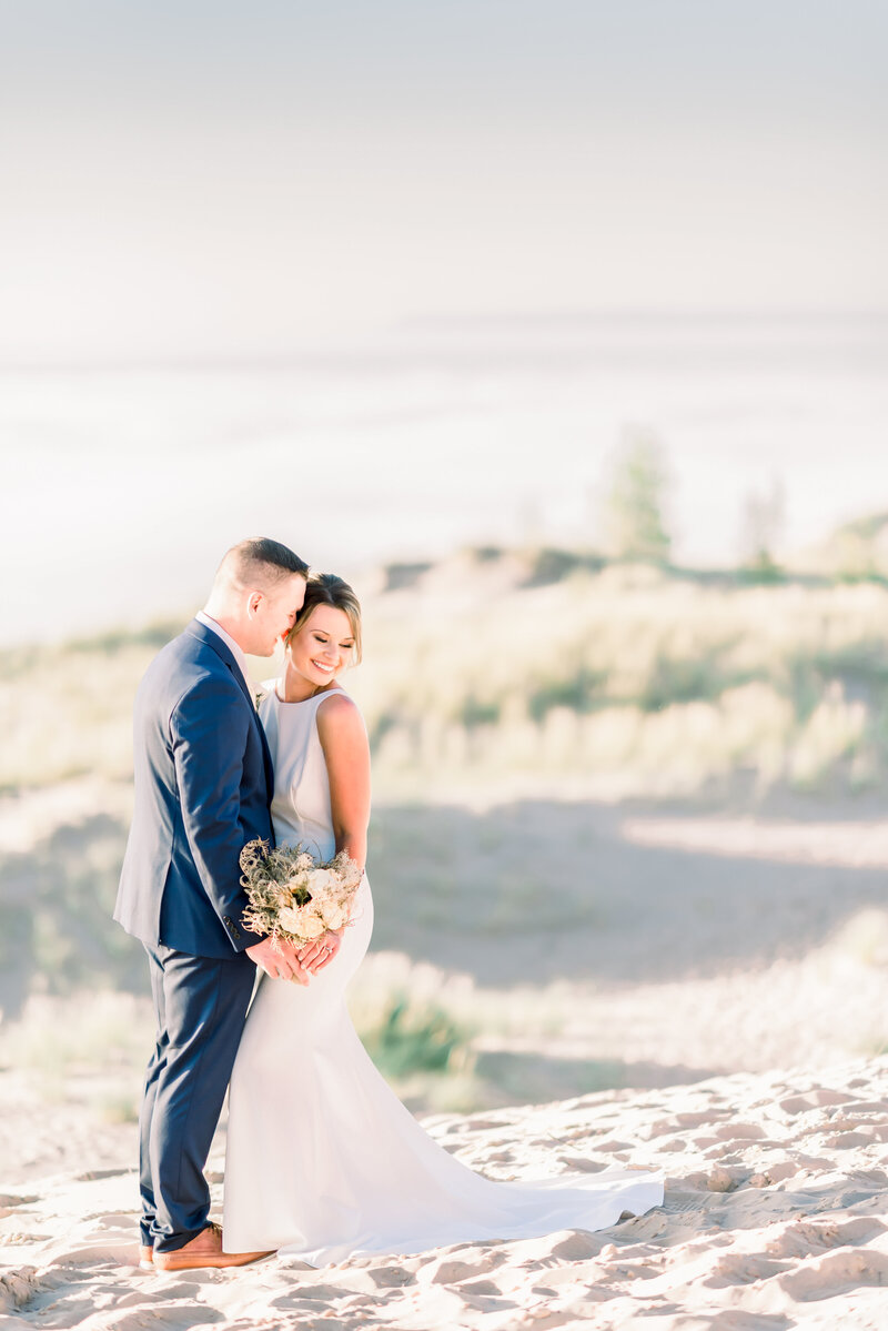 beach wedding photography in northern michigan
