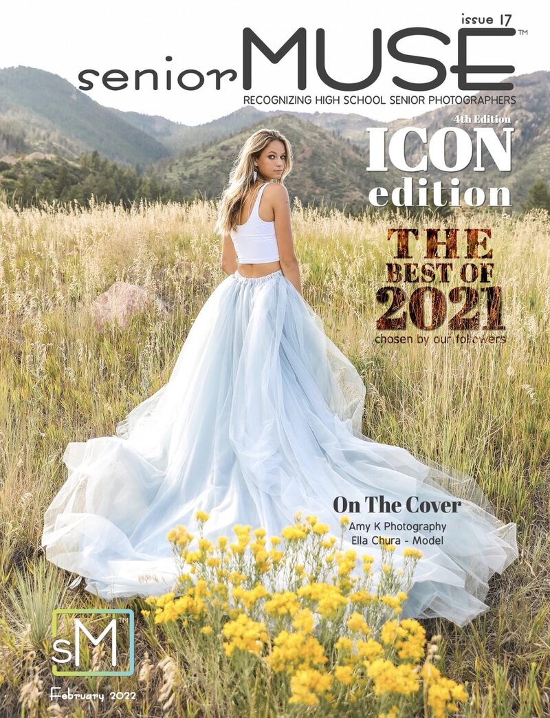 Amy K Photography featured photo on the cover of Senior Muse Magazine