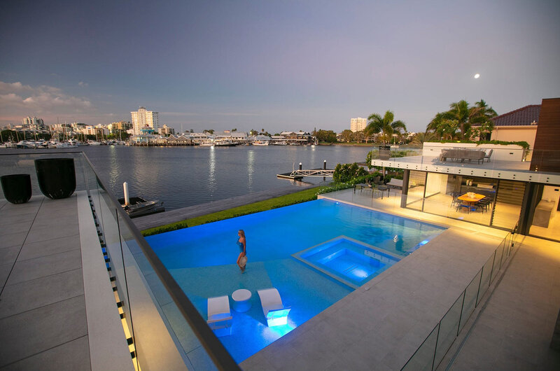 Minyama Island Inertech garden lighting pool automation