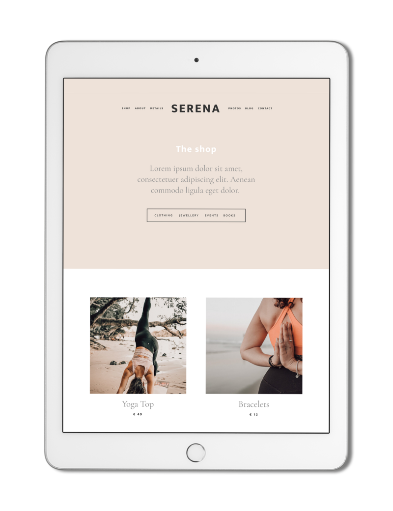 The Roar Showit Web Design Creative Website Business Template Ipad Serena 2