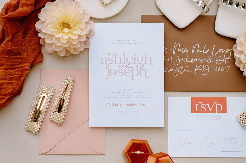 Kentucky Wedding flaylay vow books and rings by Bowling Green, kentucky wedding photographer