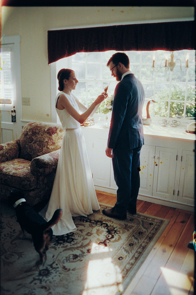 A Block Island wedding photographed by a film wedding photographer.