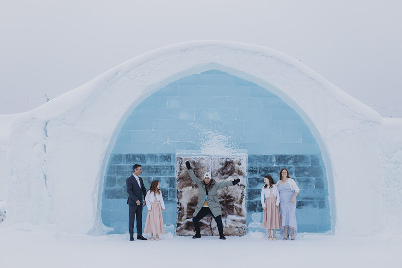 Vow renewal wedding photography in Sweden's Arctic