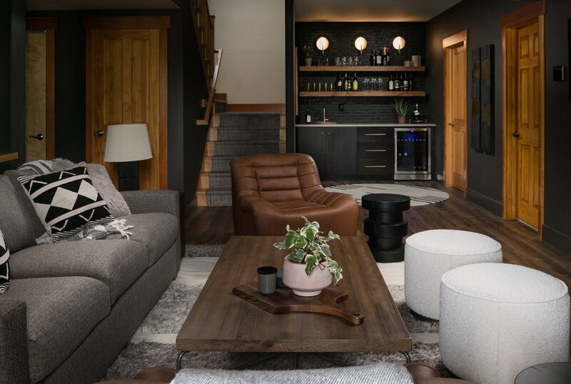 speakeasy inspired basement by Pure Indigo Interiors