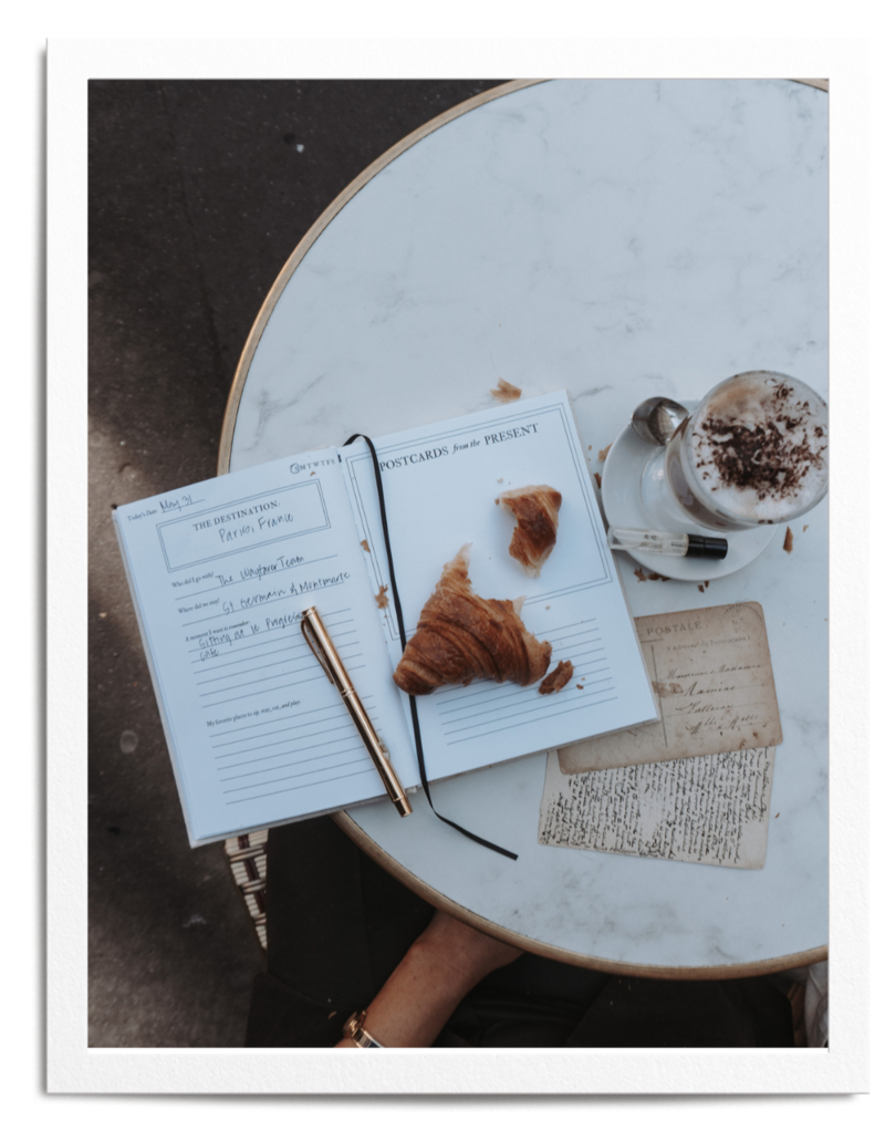 Linen Travel Journal Notebook Embossed