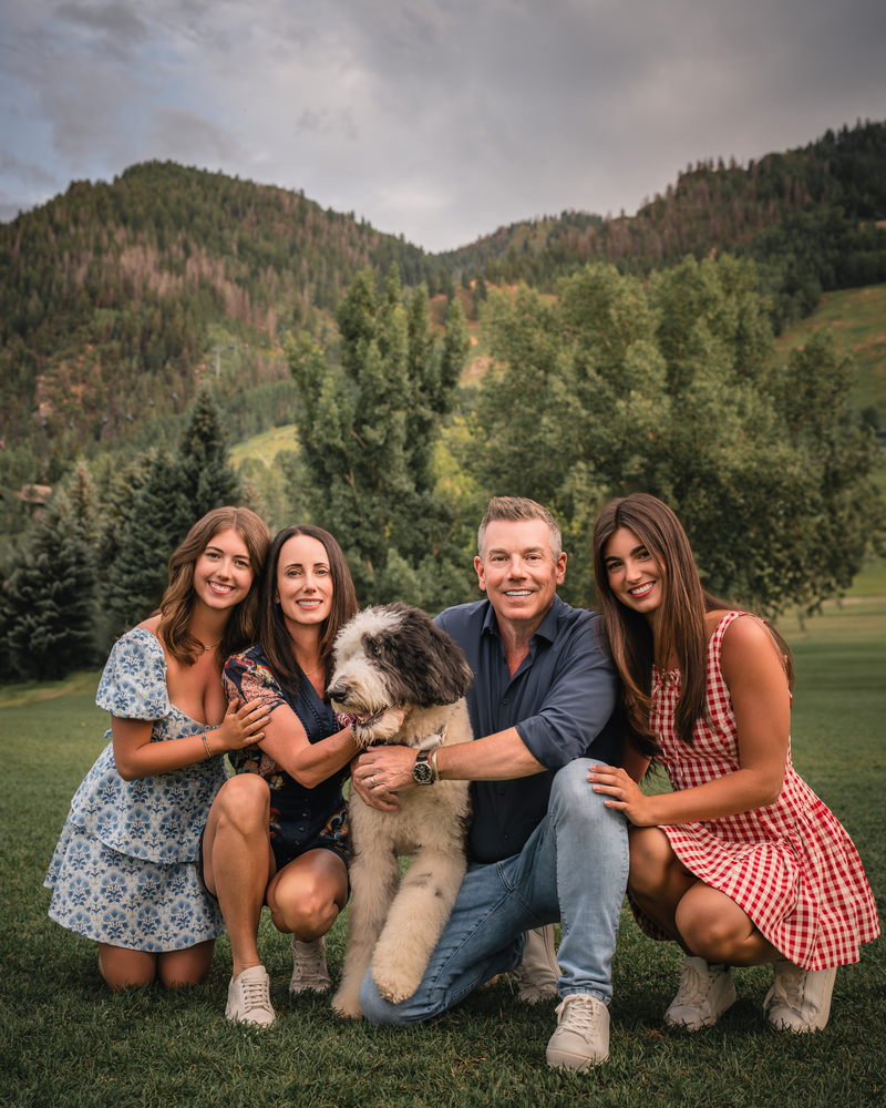 A candid moment during a family portrait session