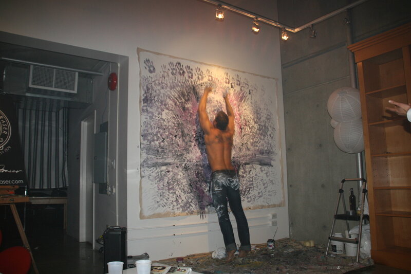 Brent Ray Fraser Waterfall Gallery After Hours Live Painting Performance 2013 - 05