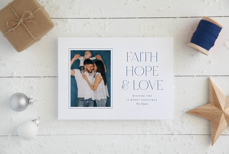 Letterpress holiday photo cards by Sweetly Said