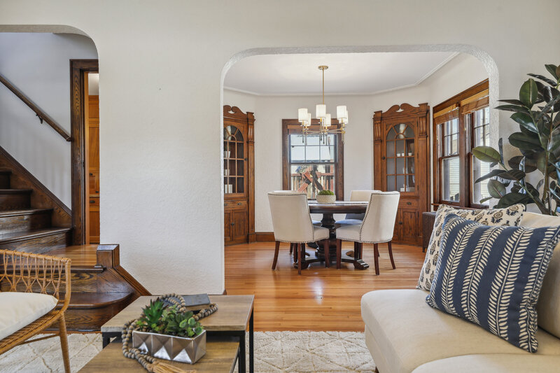 Dining room interior in Minneapolis vintage home